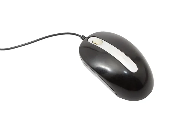 Используемая компьютерная мышь, изолированная на белом — стоковое фото