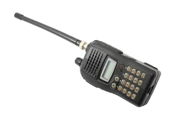 Zwarte ham radio geïsoleerd op wit — Stockfoto