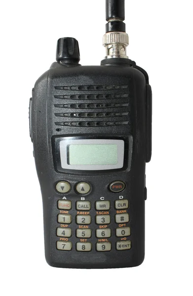 Black ham radio isolated on white — Stock Photo, Image