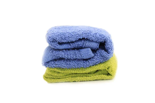 Towels over white background — Stock Photo, Image