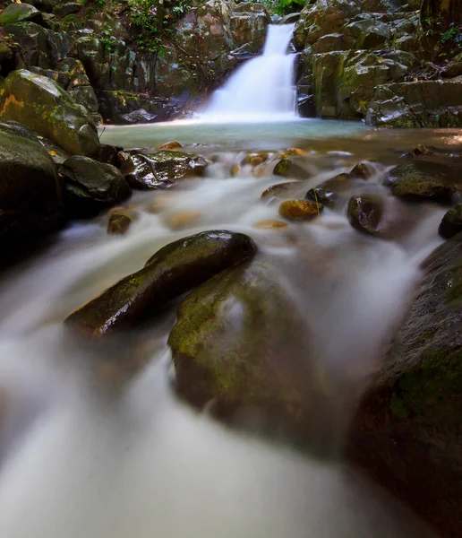 Wasserfall im Regenwald von Sabah, Borneo, Malaysia — Stockfoto