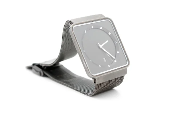 Reloj de metal aislado en blanco — Foto de Stock