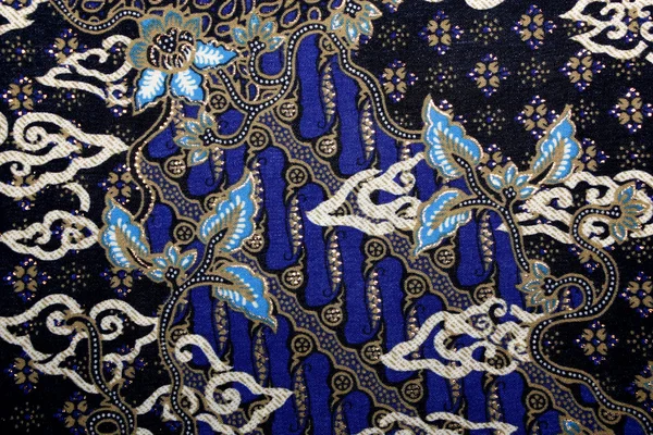 Çiçek batik desen kumaş — Stok fotoğraf