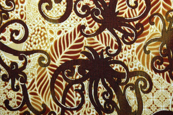 Tessuto con motivo floreale batik — Foto Stock