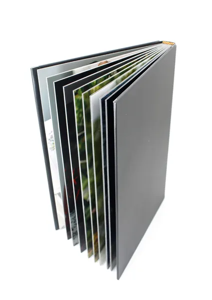 Black photo album isolated on white Stock Image