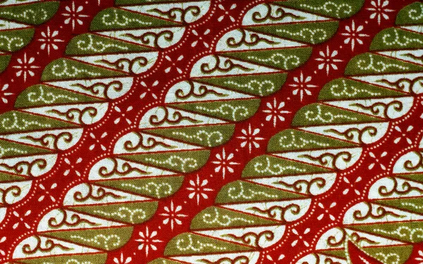 Fabric with traditional batik pattern — Stock Photo, Image