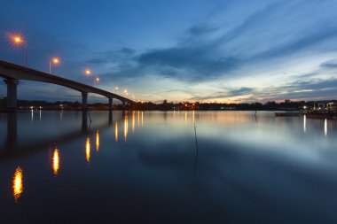 mengkabong bridge içinde sabah, Malezya, borneo güneş doğarken