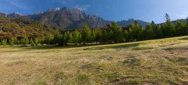 arka kundasang, sabah, Doğu Malezya, borneo, mount kinabalu ile kırsal manzara