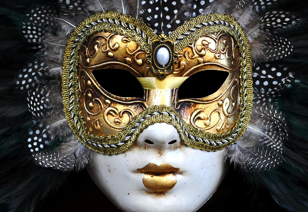 Carnaval masker geïsoleerd op zuivere witte achtergrond — Stockfoto