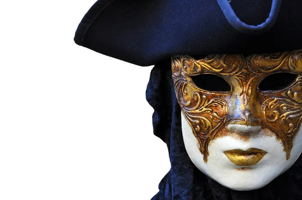 Maschera di Carnevale isolato su sfondo bianco puro — Foto Stock