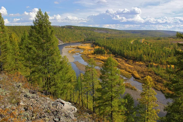 Chulman River in South Yakutia, in the early fall