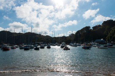 A view of the waterfront ocean in ilfracombe