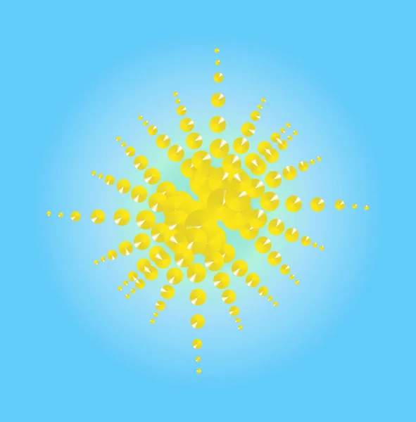 Un sol abstracto — Vector de stock