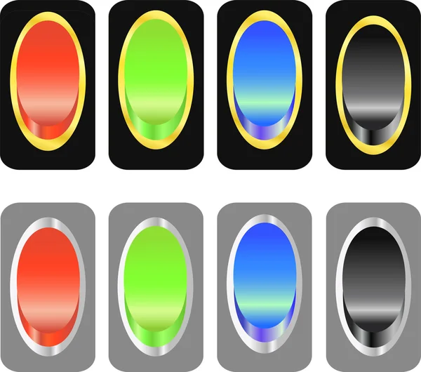 Conjunto de botones de colores — Archivo Imágenes Vectoriales