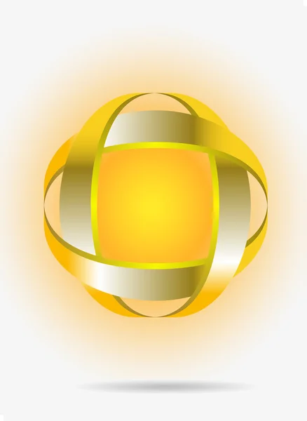 Gouden abstracte symbool — Stockvector