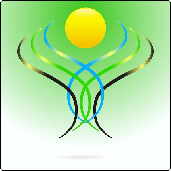 生態学のロゴ — ストックベクタ