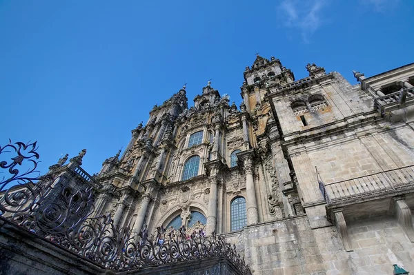 Kathedrale von Santa Cruz de Compostela, Piazza Obradoiro. — Stockfoto