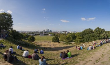 Londra greenwich Parkı Gözlemevi gelen görünümü.