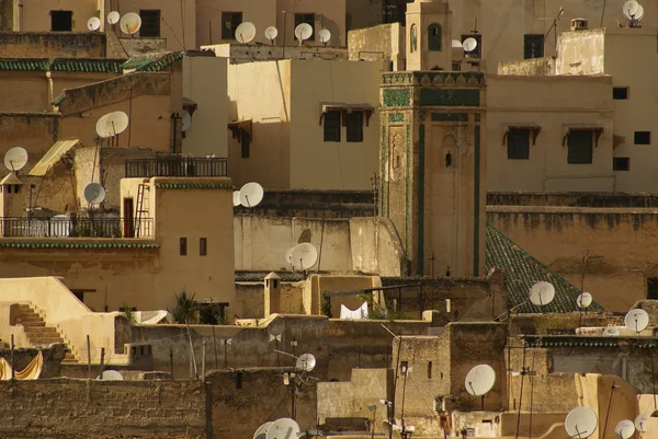 Roofs of the historic city of Fes, Morocco - detail — Stock Photo, Image