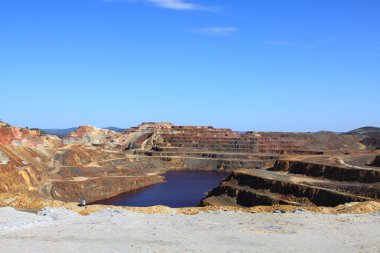demir pirit, corta atalaya, Avrupa, minas de riotinto, nerva mayın çukur en büyük açık. Huelva ilinde, Endülüs, İspanya