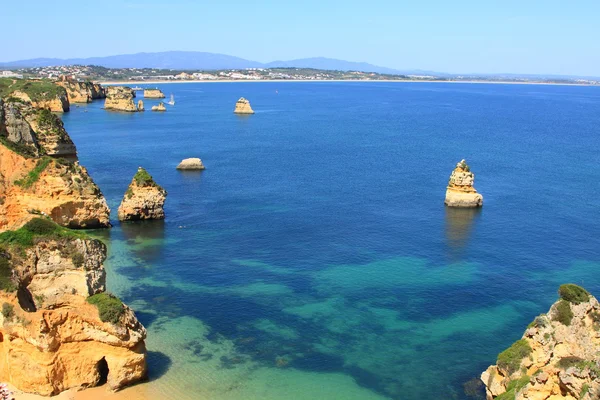 Ponta de Piedade à Lagos, côte de l'Algarve au Portugal — Photo