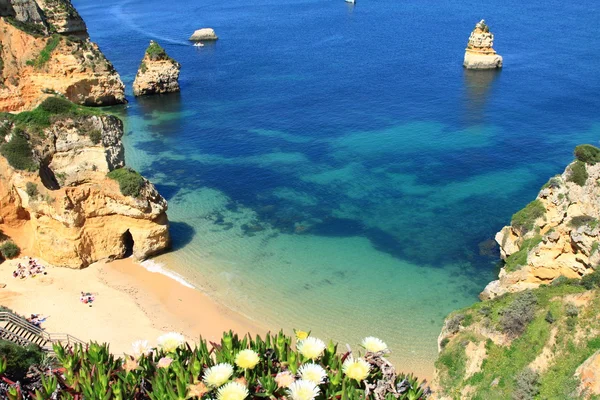 Ponta de Piedade em Lagos, Costa do Algarve em Portugal — Fotografia de Stock