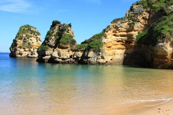 Praia da Dona Ana em Lagos, Algarve, Portugal — Fotografia de Stock