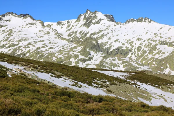 Snow gredos berge in avila spanien — Stockfoto