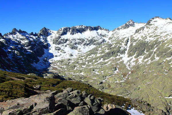 Snow gredos mountains in avila spain — Stock Photo, Image