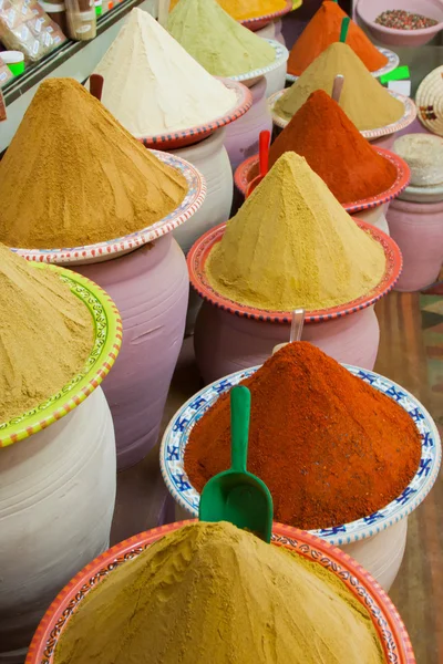 Especiarias no mercado Marrakech, Marrocos — Fotografia de Stock