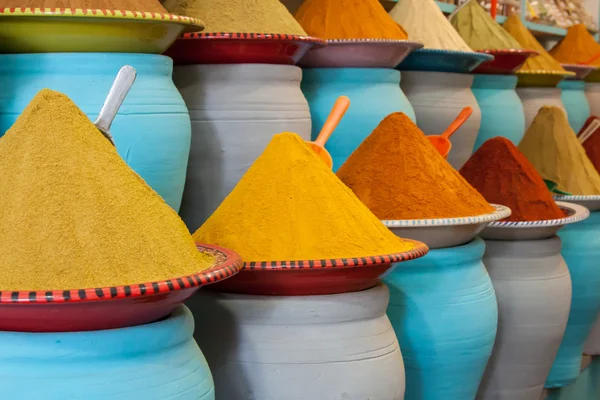 Especiarias no mercado Marrakech, Marrocos — Fotografia de Stock