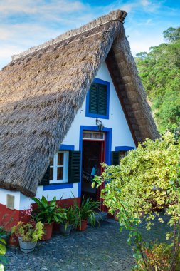 tipik eski evleri santana, madeira Adası, Portekiz