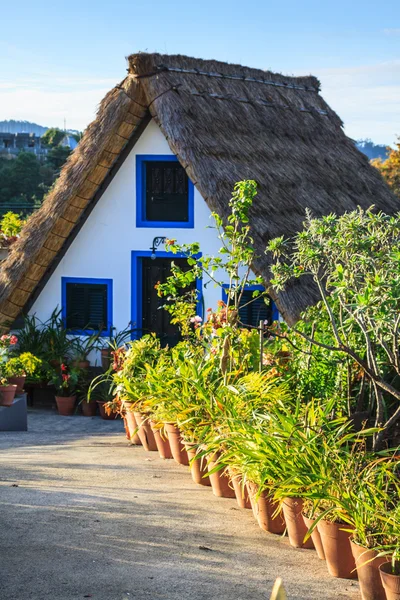 Casas antigas típicas em Santana, Ilha da Madeira, Portugal — Fotografia de Stock