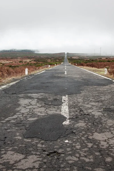 Empty never ending road in the island Madeira — Stock Photo, Image