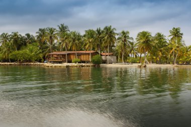 A tiny island in the caribbean Archipelago san Bernardo near Tolu, Colombia clipart