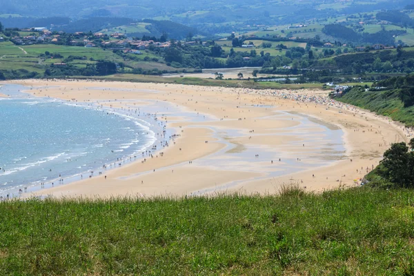 Plaj san vicente de la barquera Köyü d oyambre cape cantabria, İspanya — Stok fotoğraf