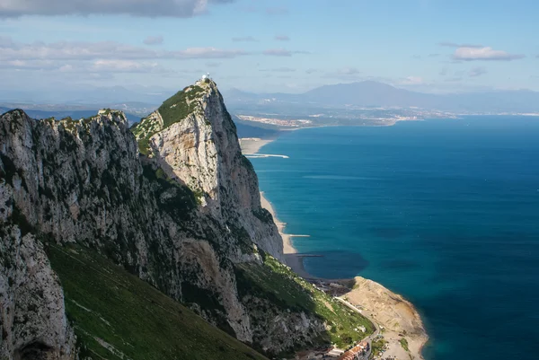 上の岩からのジブラルタル岩の眺め — ストック写真