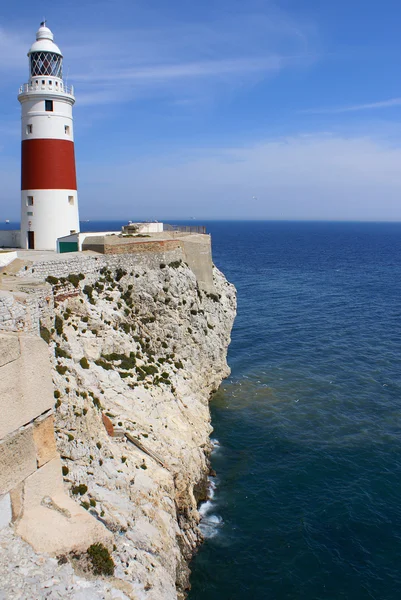 Leuchtturm europe point, gibraltar — Stockfoto