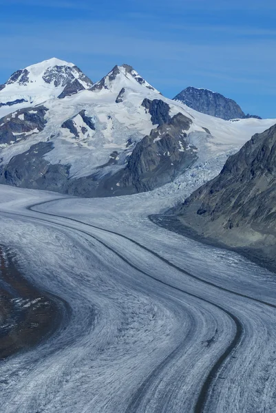 Aletch the longest glacier in Alps — Stock Photo, Image