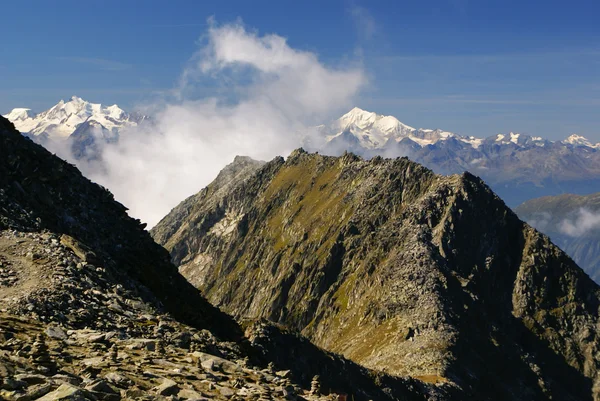 Alpi alpine paesaggio montano a Jungfraujoch, Top of Europe Sw — Foto Stock