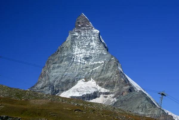 Matterhorn visto desde Zermatt al atardecer, Suiza —  Fotos de Stock