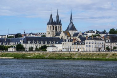 Abbey Saint-Laumer in Blois. Chateau of the Loire Valley. France clipart