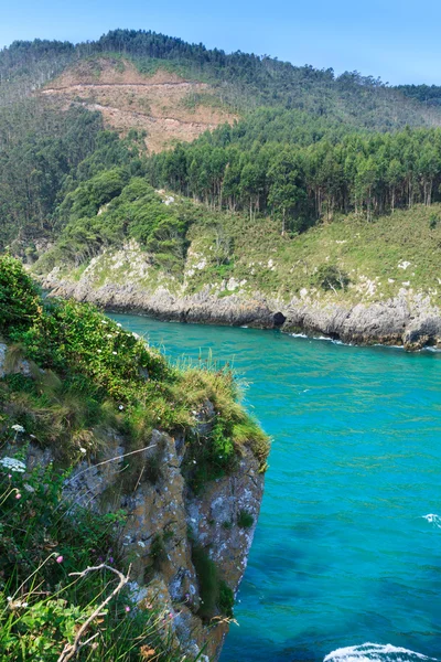 Ria küçük tina. nansa nehir ağzı. val de san vicente, cantabria Belediyesi. — Stok fotoğraf