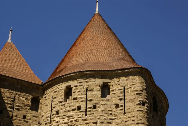 Fuori dalle mura di Porte Narbonnaise a Carcassonne in Francia — Foto Stock