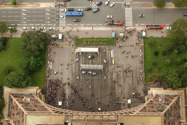 Luchtfoto van Parijs architectuur uit de toren van eiffel. — Stockfoto