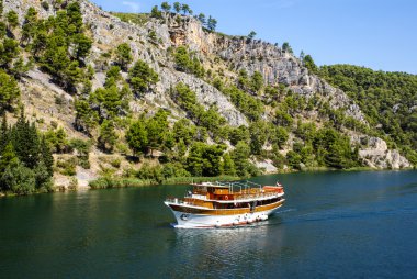 Skradin - entran, Hırvatistan, Adriyatik kıyısındaki küçük bir şehir