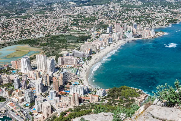 Hoge hoekmening van de jachthaven in calpe, alicante, Spanje — Stockfoto