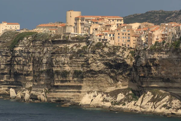 Beautiful old village of Bonifacio (Corsica island, France), sus — Stock Photo, Image