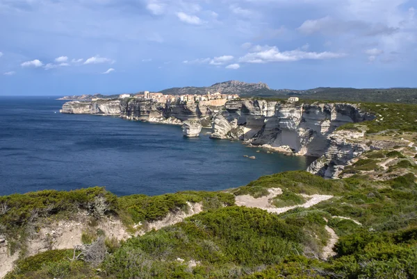 Schönes altes Dorf von bonifacio (Insel Korsika, Frankreich), sus — Stockfoto