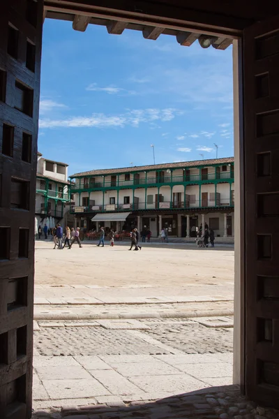 Uitzicht op historische kleine stad chinchon in de buurt van madrid — Stockfoto